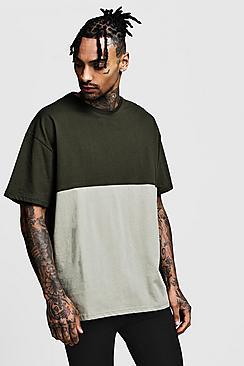 Boohoo Oversized Colour Block Jersey T-shirt