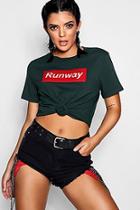 Boohoo Slogan Textured T-shirt