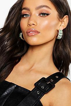 Boohoo Faux Snake Chunky Hoop
