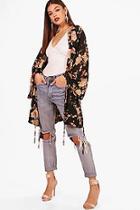 Boohoo Jodie Wrap Belted Kimono Jacket