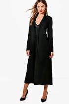 Boohoo Slit Sleeve Belted Duster