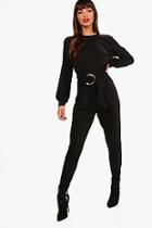 Boohoo Fiona Ring Detail Lounge Jumpsuit