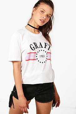 Boohoo Graft Slogan Tee