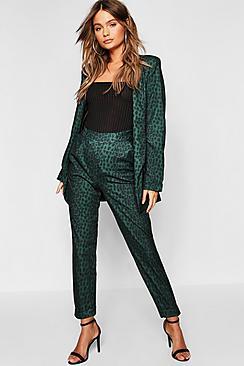 Boohoo Leopard Tapered Trouser