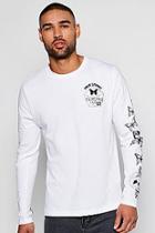 Boohoo Long Sleeve Printed T Shirt