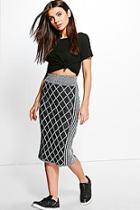 Boohoo Karina Cage Knit Skirt