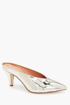 Boohoo Jessica Metallic Pointed Kitten Mule
