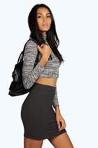 Boohoo Tall Maisy Mini Skirt Black