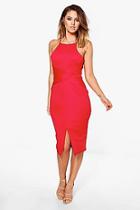 Boohoo Wendy Twist Front Midi Pencil Dress