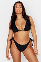 Boohoo Plus Minimal Tan Line Triangle Bikini