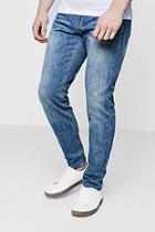 Boohoo Slim Fit Washed Blue Denim Jeans