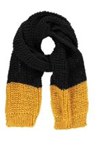 Boohoo Frankie Contrast Tip Knitted Scarf Mustard