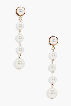 Boohoo Millie Faux Pearl Drop Earrings