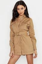 Boohoo Heavy Twill Utility Boiler Romper