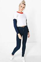 Boohoo Abby 5-pocket High Rise Skinny Jeans