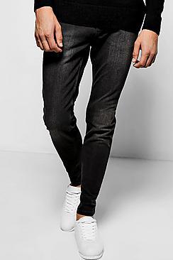 Boohoo Grey Wash Stretch Skinny Jeans