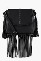 Boohoo Lisa Whip Stitch & Fringe Cross Body Bag