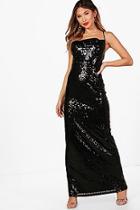 Boohoo Boutique Jacinta Sequin Strappy Maxi Dress