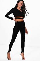 Boohoo Rey Rouched Front Jersey Leggings