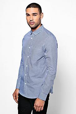 Boohoo Long Sleeve Smart Mini Gingham Shirt