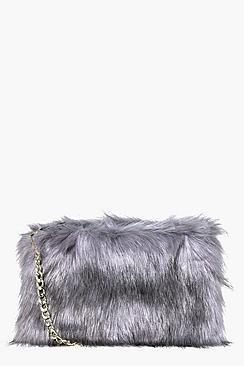 Boohoo Faux Fur Cross Body Bag