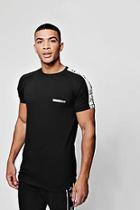 Boohoo Man Sport Muscle Fit T-shirt With Sleeve Tape