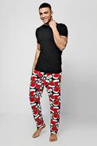 Boohoo Santa Hat Print Pyjama Set