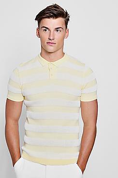 Boohoo Contrast Knitted Rib Polo
