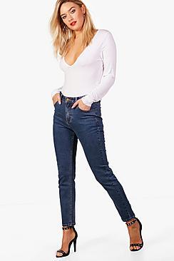 Boohoo Nancy Mid Rise Straight Leg Jeans