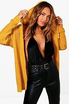 Boohoo Soft Knit Hooded Cardigan