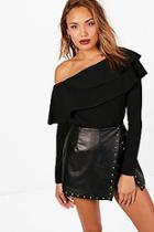 Boohoo Frill One Shoulder Top