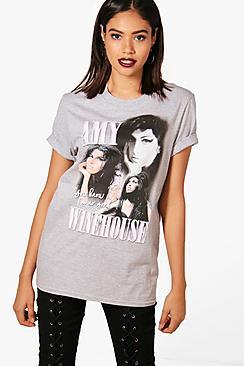 Boohoo Amy Winehouse License Tee
