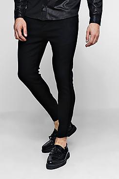 Boohoo Super Skinny Jeans With Velvet Side Tape