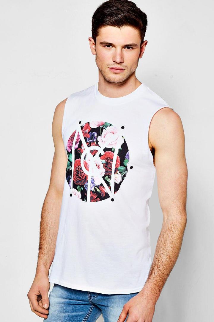 Boohoo Floral Print Tank White