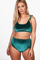 Boohoo Plus Rebecca Velvet Bikini