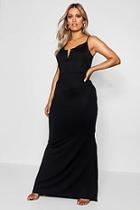 Boohoo Plus V Bar Back Maxi Dress