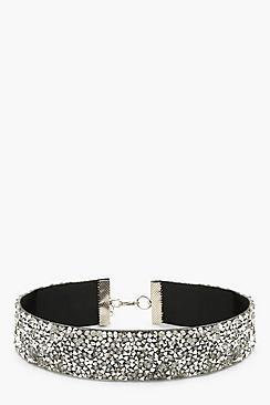 Boohoo Cluster Diamante Choker