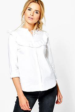 Boohoo Maisie Ruffle Tailored Shirt