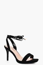Boohoo Mollie Wide Fit Wrap Strap Two Part Heels