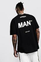 Boohoo Oversized Official Man Back Print T-shirt