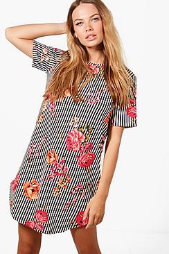 Boohoo Spencer Cap Sleeve Shift Dress