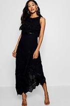 Boohoo Boutique Amra Embroidered Asymmetric Dress