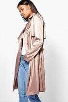 Boohoo Boutique Millie Silky Midi Trench