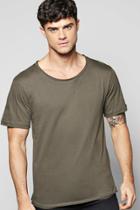 Boohoo Oversized T Shirt With Slash Seam Khaki