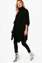 Boohoo Lucinda Chunky Cable Knitted Poncho