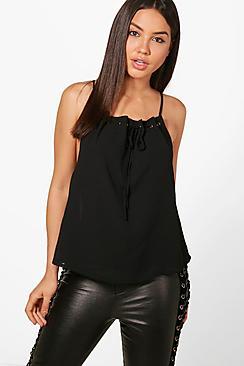 Boohoo Metal Ring Detail Swing Cami