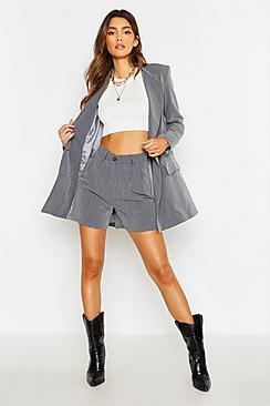Boohoo Pinstripe Tailored Short