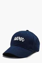 Boohoo Never Embroidered Cap