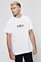 Boohoo Oversized Now Agency Slogan Print T-shirt With Back Print