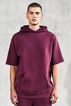 Boohoo Oversized Short Sleeve Heavyweight Hoodie